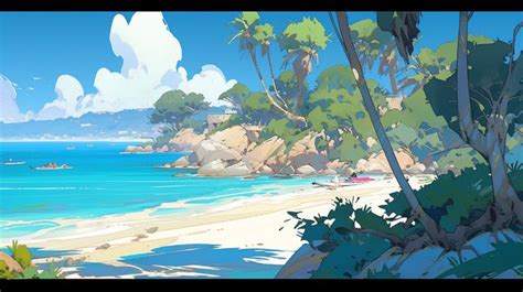 Beach Yami Yami Environment Concept Art Environmental Art Beach Art