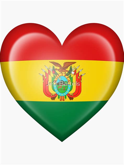 Bolivian Heart Flag Sticker For Sale By Jeffbartels Redbubble