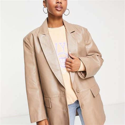 Asos Design Curve Oversized Long Raincoat With Borg