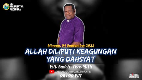 Live Streaming Ibadah Minggu Pagi Tanggal September Jam