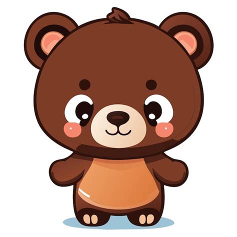 Urso De Desenho Animado Bonito Vetor Premium