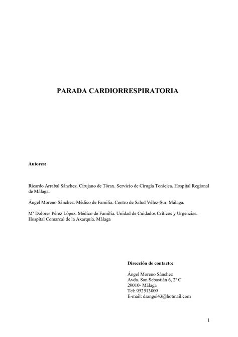 Calam O D Parada Cardiorespiratoria