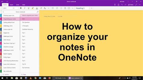 How To Organize Your Notes In Onenote