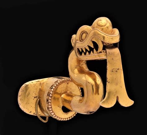 Aztec Gold Serpent Labret With Articulated Tongue Ad 13001521 2