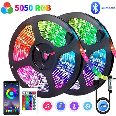 Usb M Led Diody Na Wst Ce Rgb Bluetooth Kontrola Aplikacji