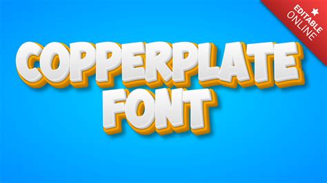 Copperplate Font | Text Effect Generator