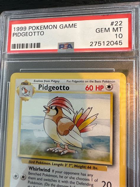 Pokémon 1 Graded card pidgeotto PSA 10 Catawiki