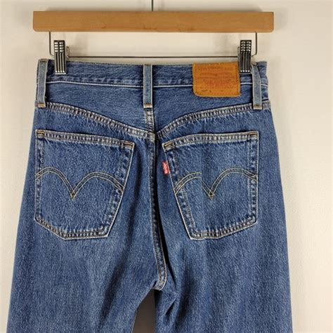 Levis 501 Button Fly High Waist Slim Straight Ankle J Gem