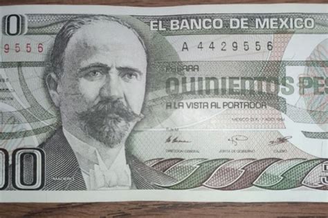 Billetes De 500 Pesos De 1979 Con La Imagen De Francisco I Madero Se