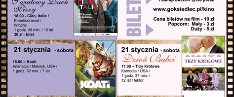 Repertuar Kina Na Stycze Gminny O Rodek Kultury W Siedlcu