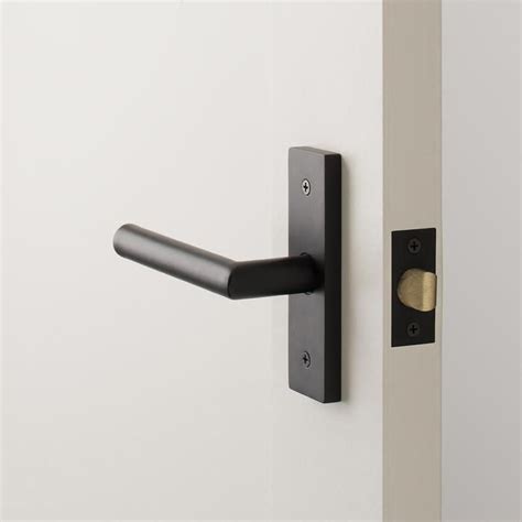 Rome Small Door Set With Otto Lever Flat Black Door Handles Modern