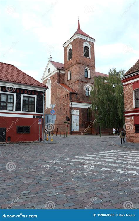 Cathedral in the Old Town of Kaunas, Lithuania Editorial Stock Photo ...