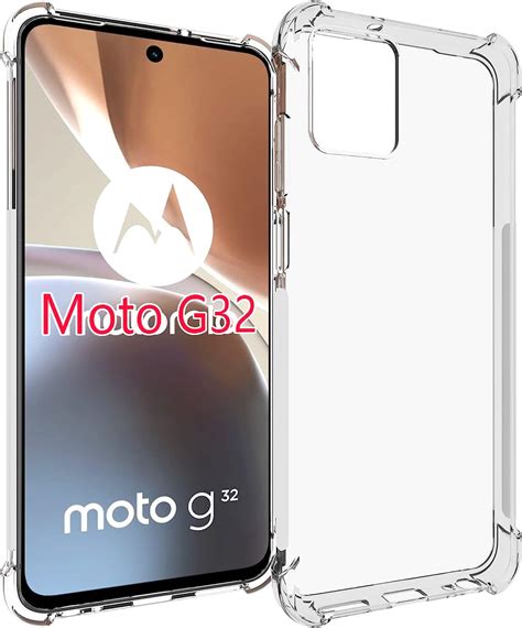 USTIYA Funda Para Motorola Moto G32 Case Uso Rudo Transparente