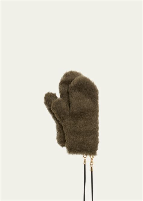 Max Mara Ombrato Shearling Mittens ShopStyle Gloves