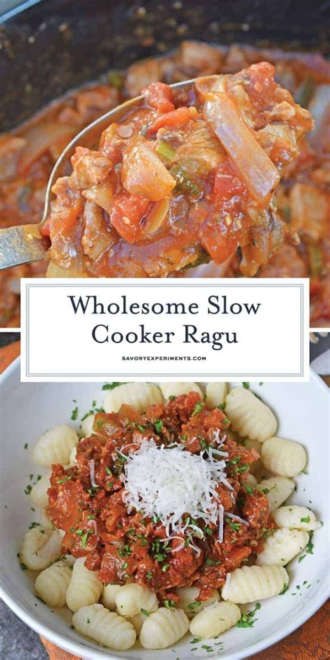 Slow Cooker Ragu- Delicious Blend of Vegetables and Shredded Pork