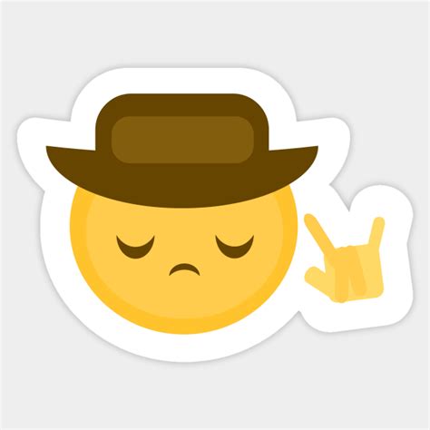 Sad Cowboy Emoji Emoji Sticker Teepublic