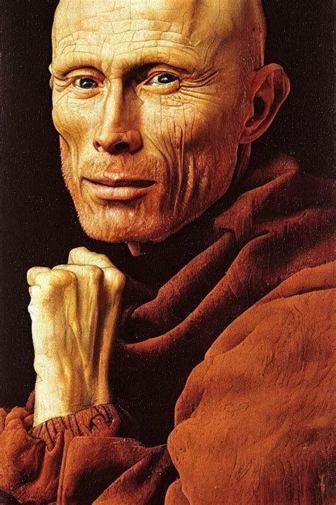 Portrait Of Ed Harris Oil Painting By Jan Van Eyck Stable Diffusion