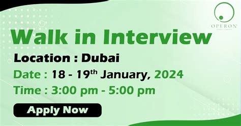 Operon Walk In Interview Dubai Wedado