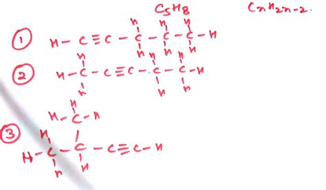 C5h8 alkyne structure