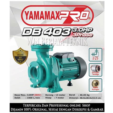 Jual Yamamax Pro Db Hp Phase Pompa Air Centrifugal Irigasi