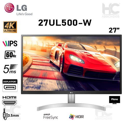 MONITOR LG 27 27UL500 W IPS UHD 4K HDR 10 DP HDMI 5MS AMD