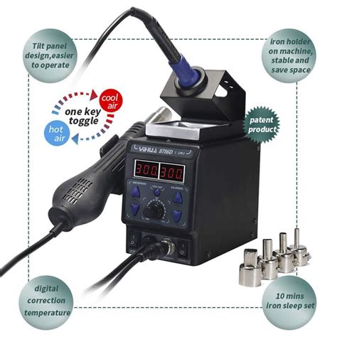 ESD In Soldering Iron Rework Station Hot Air Gun Desoldering SMD Welder Tool EBay