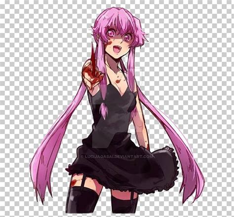 Yuno Gasai Future Diary Yandere Anime PNG, Clipart, Anime, Black Hair ...