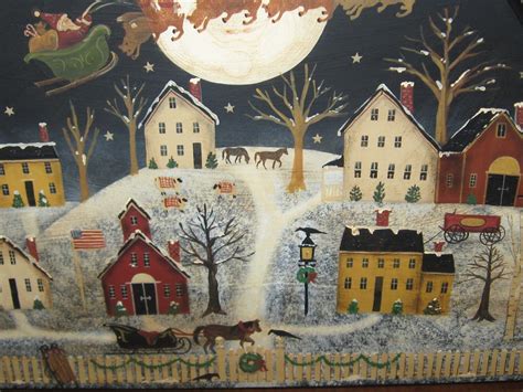 Christmas Eve In New England Original Folk Art By Raney White ...
