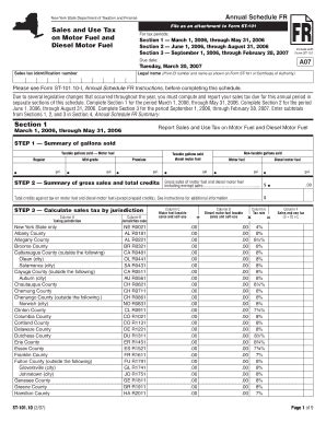 Fillable Online Tax Ny Form ST 101 10 2 07 Sales And Use Tax On