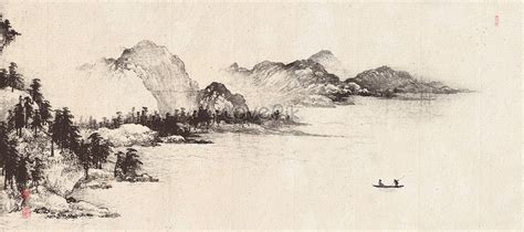 Hui Ancient Chinese Ink And Water Landscape Painting Picture And HD