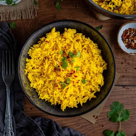 Easy Indian Style Yellow Rice Turmeric Rice Easy Peasy Foodie