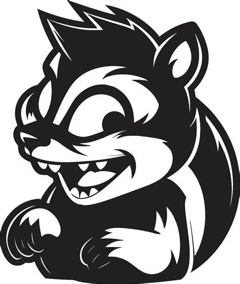 Chipmunk Animated Animal Logo Icon Black Vector Chipmunk Logo Icon For