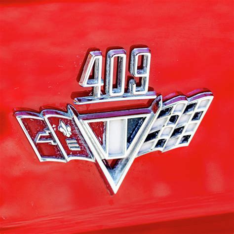 Chevy 409 Emblem Photograph By Terry Thomas Fine Art America