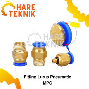 Jual FITTING PNEUMATIC LURUS MALE SELANG 6MM DRAT LUAR 1 4 MPC 06 02