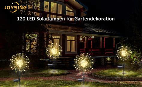 Joysing St Ck Solarstecker Gartenleuchten Led Solar Feuerwerk