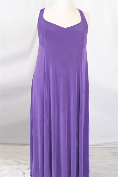 Plus Size Slip Dress Evening Gown Amethyst Slinky Peggy Lutz