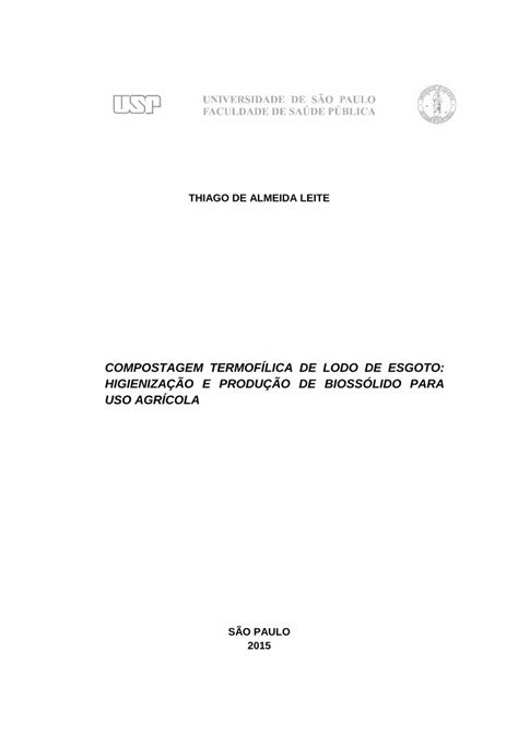 PDF COMPOSTAGEM TERMOFÍLICA DE LODO DE i THIAGO DE ALMEIDA LEITE