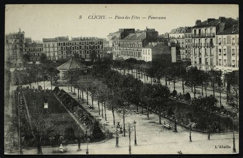 Clichy La Garenne Place Des F Tes Panorama Carte Postale Ancienne