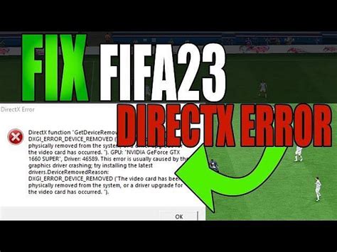 FIFA 23 DirectX Function Dx12Renderer NvAPI D3D12 DXGI Device Hung