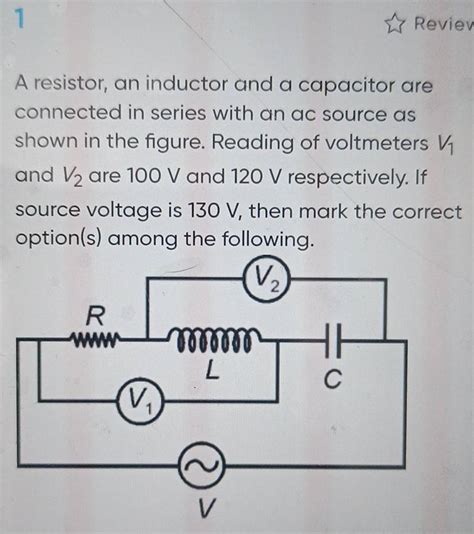 A Resistor An Inductor And A Capacitor Are Connected In Series With An A