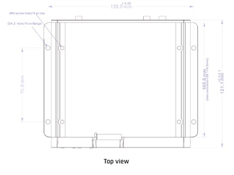 COR IBR600B/IBR650B Mounting Bracket Specifications