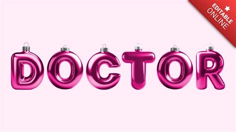 Doctor Pink Christmas Ball Alphabet Font Generador De Efectos De Texto