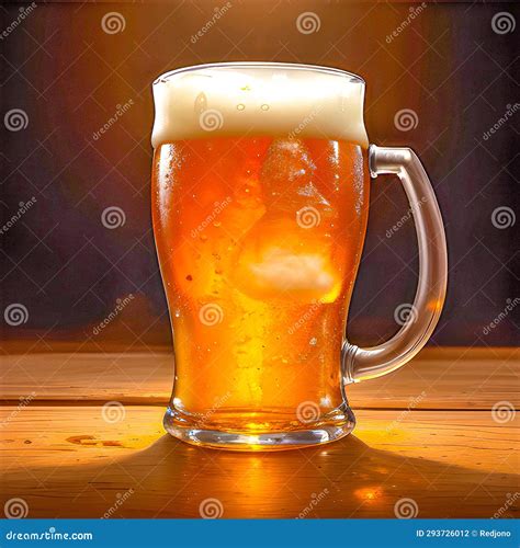 Cold Refreshing Beer Or Lager In Glass With Condensation Stock Photo