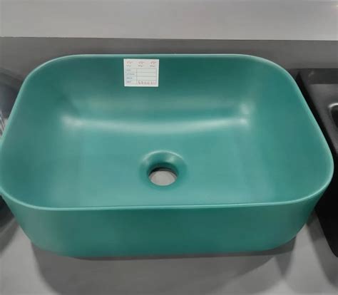 Teal Square Ceramic Table Top Wash Basin At Rs Table Top Wash