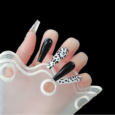 Besaacan Fake Nails On Sale！ Press On Nails Long 3d Rhinestones Coffin