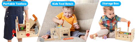 Vextronic Wooden Kids Tool Set With Tool Boxbench 29 Pcs