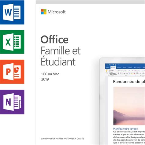 Microsoft Office 2019 Famille et Etudiant pas cher clé Office PC