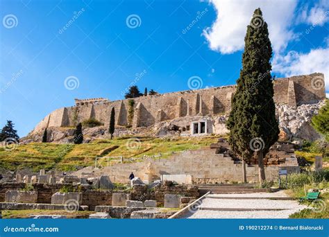 Panoramic View Of Theatre Of Dionysos Eleuthereus Ancient Greek Theater