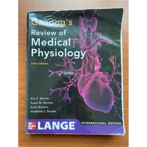 Ganongs Review Of Medical Physiology Th Edition Nd Hand