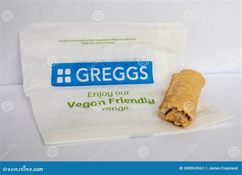 Greggs Vegan Sausage Roll editorial stock photo. Image of meat - 240063563